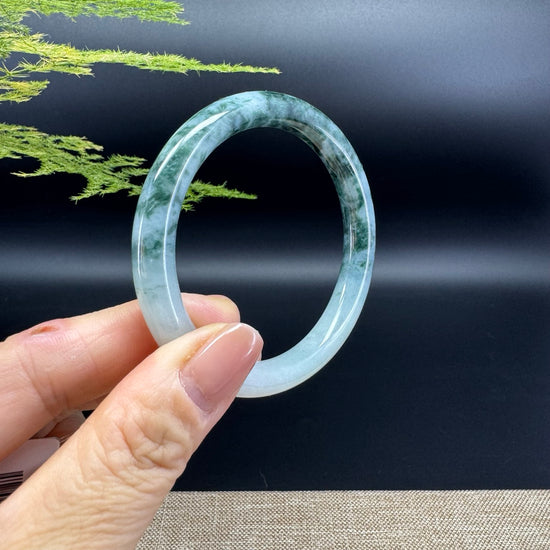 Genuine Burmese Green Jade Jadeite Bangle Bracelet ( 54.2mm )