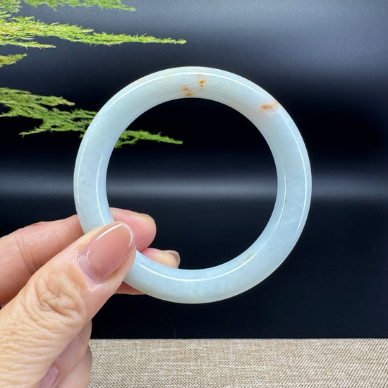 Genuine Burmese Icy Green Jade Jadeite Bangle Bracelet ( 54.3mm )