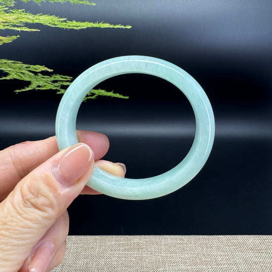 Genuine Burmese Green Jade Jadeite Bangle Bracelet ( 54*47.5mm )
