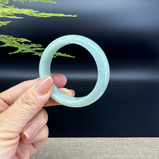 Genuine Burmese Green Jade Jadeite Bangle Bracelet ( 54*47.5mm )