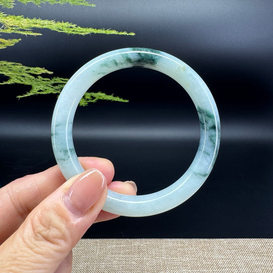 Genuine Burmese Green Jade Jadeite Bangle Bracelet ( 54.1mm )