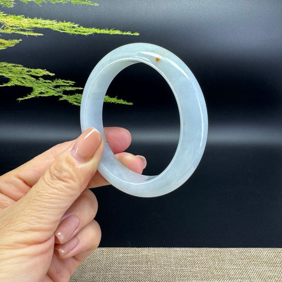 Genuine Burmese Icy Green Jade Jadeite Bangle Bracelet (54.9mm)