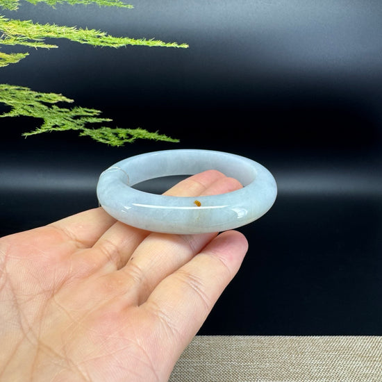 Genuine Burmese Icy Green Jade Jadeite Bangle Bracelet (54.9mm)