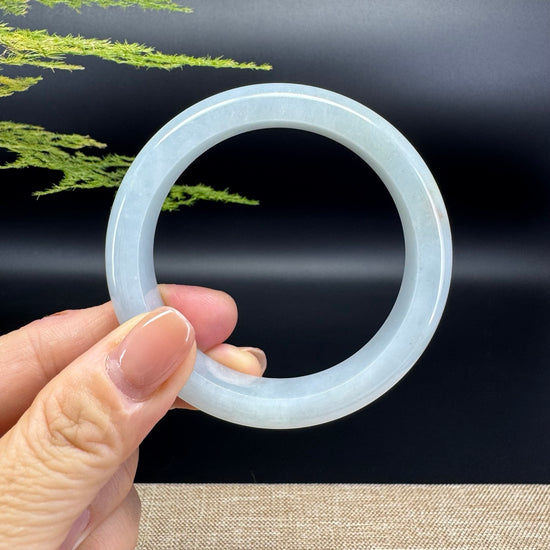 Genuine Burmese Icy Green Jade Jadeite Bangle Bracelet (54.9mm)