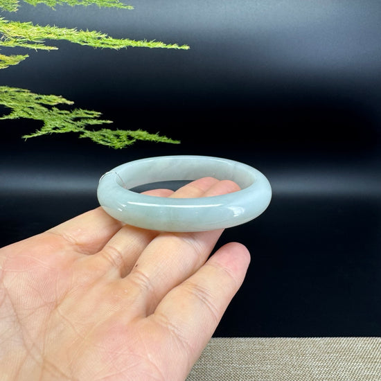 Genuine Burmese Green Jade Jadeite Bangle Bracelet ( 54.5*47.7mm )