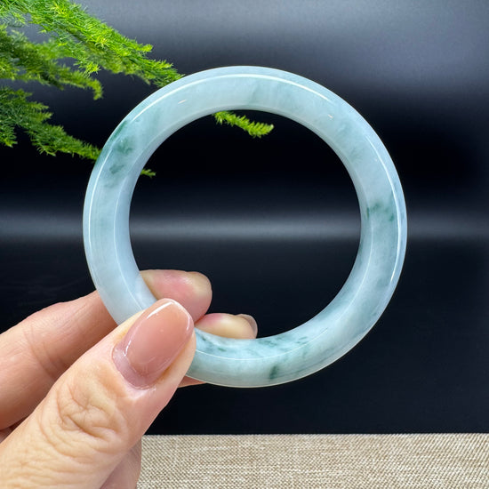 Genuine Burmese Blue Green Jade Jadeite Bangle Bracelet ( 54mm )