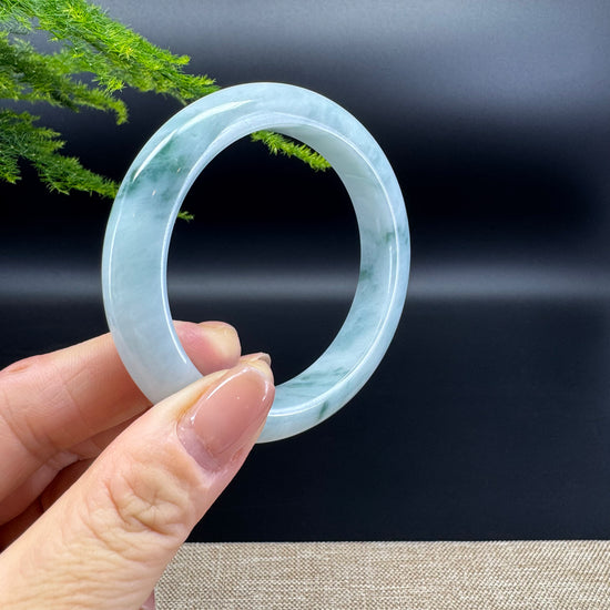 Genuine Burmese Blue Green Jade Jadeite Bangle Bracelet ( 54mm )