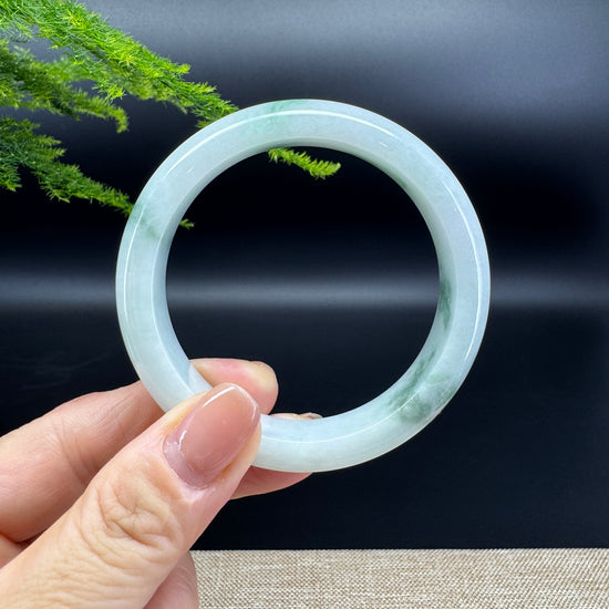 Genuine Burmese Green Jade Jadeite Bangle Bracelet ( 55.6mm )