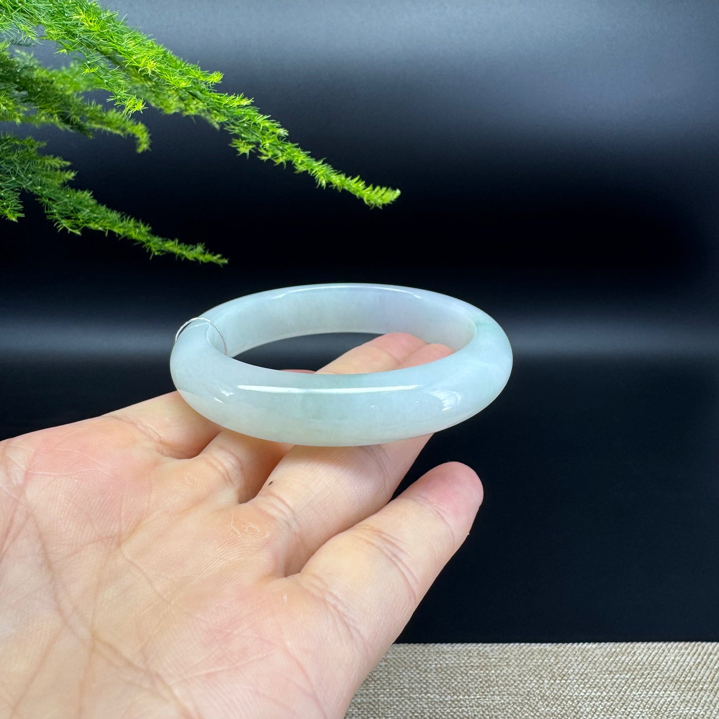 Genuine Burmese Green Jade Jadeite Bangle Bracelet ( 55mm )