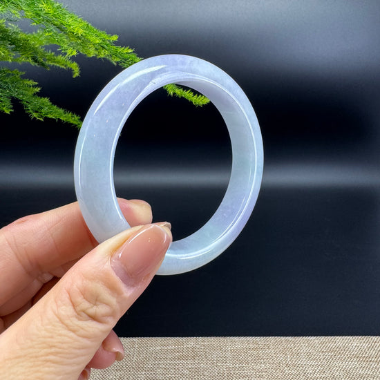 Genuine Burmese Lavender Jade Jadeite Bangle Bracelet ( 55.7mm )
