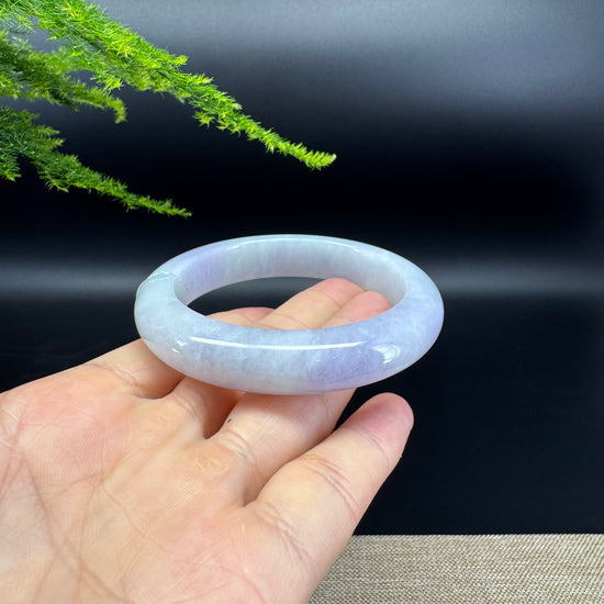 Genuine Burmese Lavender Jade Jadeite Bangle Bracelet ( 55.7mm )