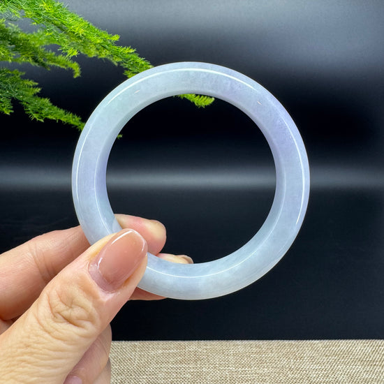 Genuine Burmese Lavender Jade Jadeite Bangle Bracelet ( 55.7mm )