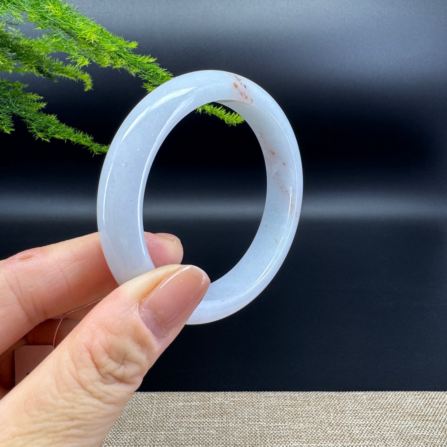 Genuine Burmese Icy Jade Jadeite Bangle Bracelet ( 55.1mm )