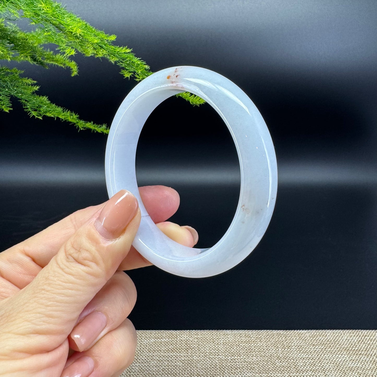 Genuine Burmese Icy Jade Jadeite Bangle Bracelet ( 55.1mm )