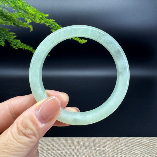 Genuine Burmese Green Jade Jadeite Bangle Bracelet (55.7mm)