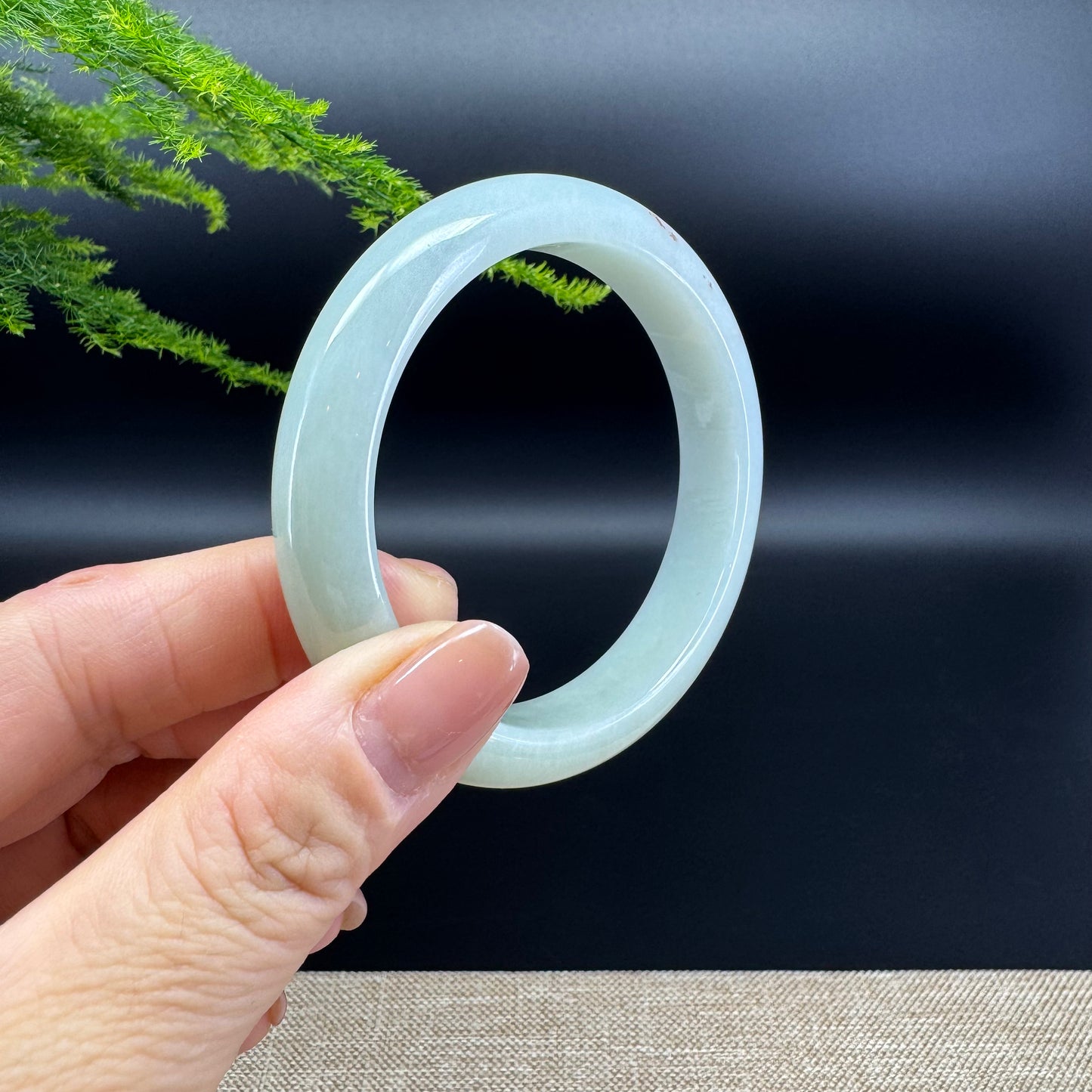 Genuine Burmese Yellow Green Jade Jadeite Bangle Bracelet ( 55.9mm )