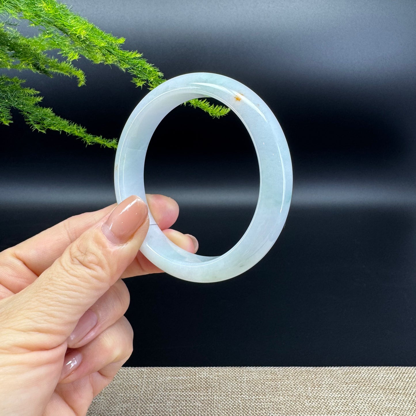 Genuine Burmese Icy Jade Jadeite Bangle Bracelet ( 55.8mm )
