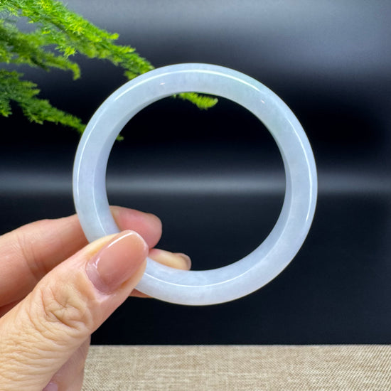 Genuine Burmese Lavender Jade Jadeite Bangle Bracelet ( 55.8mm )