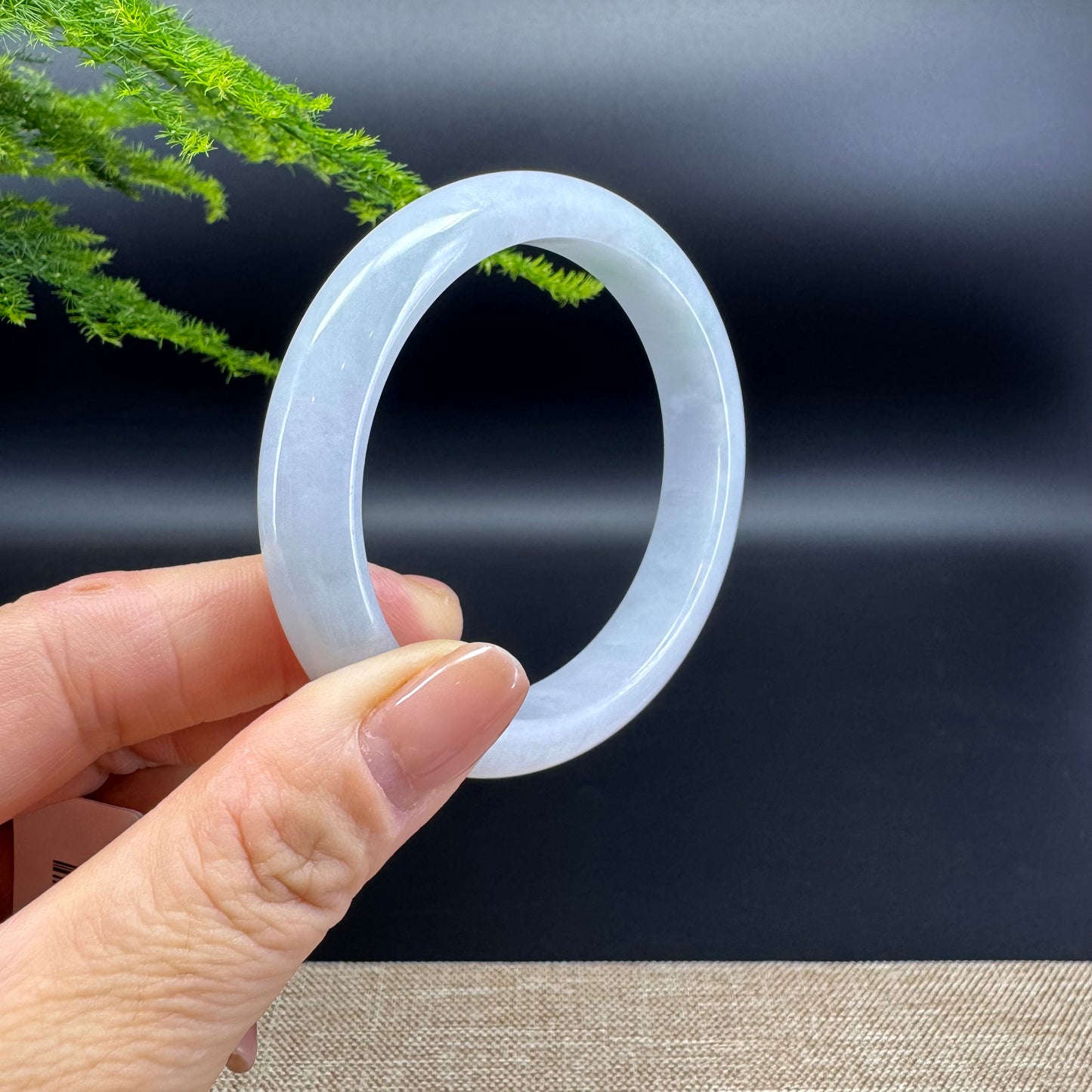 Genuine Burmese Lavender Jade Jadeite Bangle Bracelet ( 55.8mm )