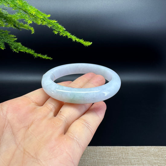 Genuine Burmese Lavender Jade Jadeite Bangle Bracelet ( 55.8mm )
