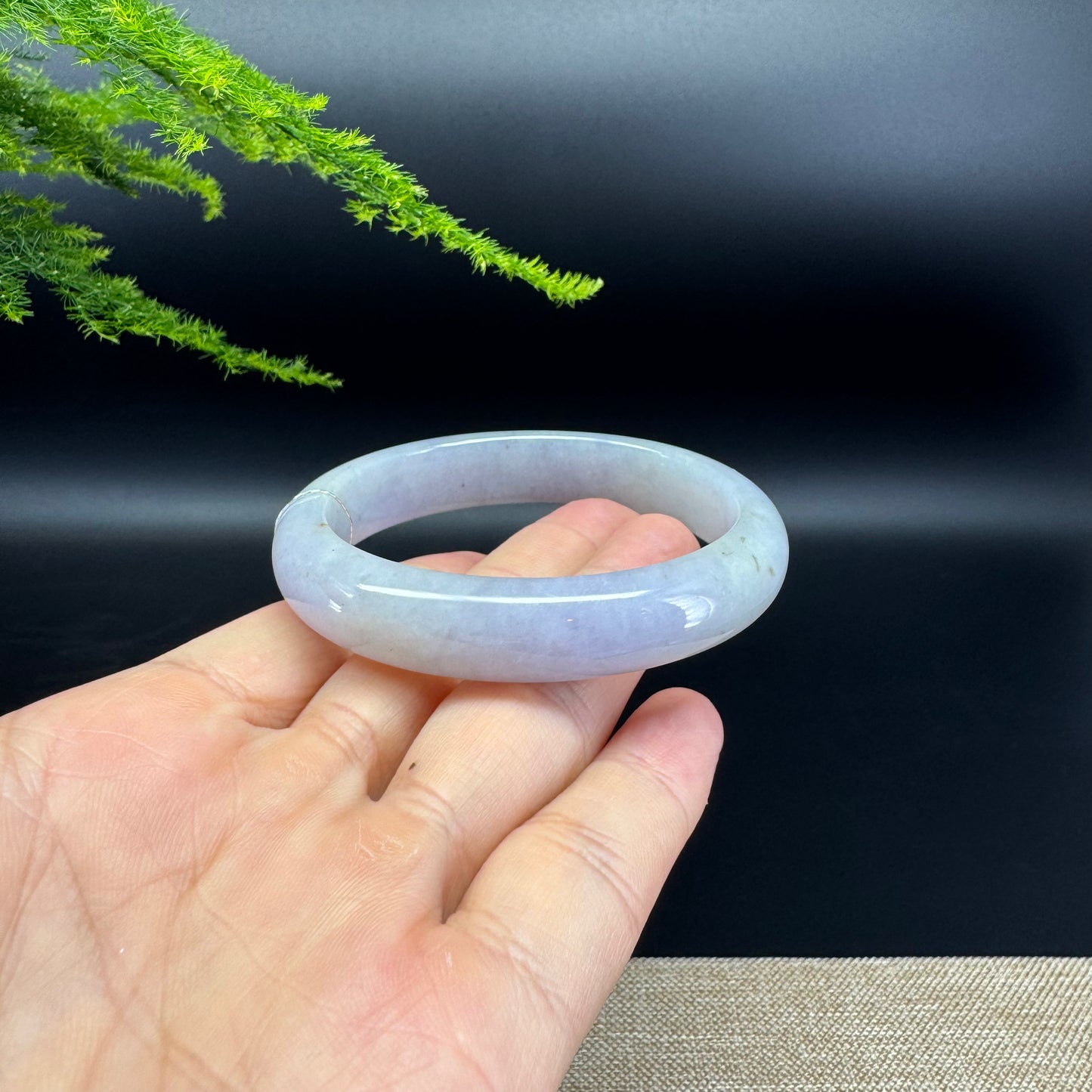 Genuine Burmese Lavender Jade Jadeite Bangle Bracelet ( 55.3*48.6mm )