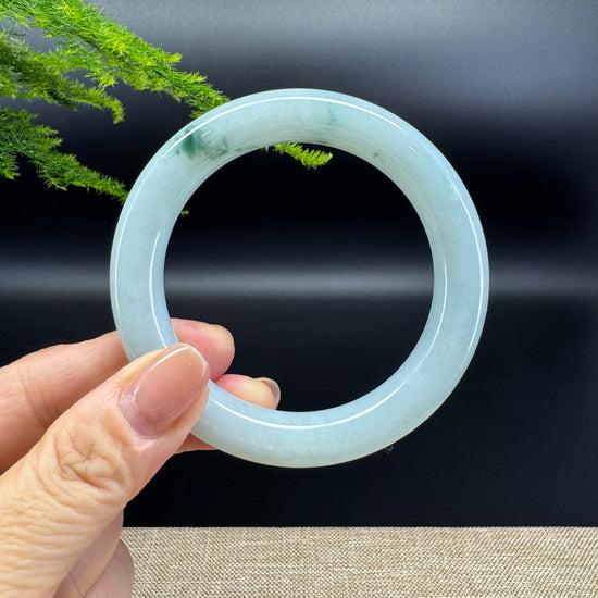 Genuine Burmese Green Jade Jadeite Bangle Bracelet (55.6mm)