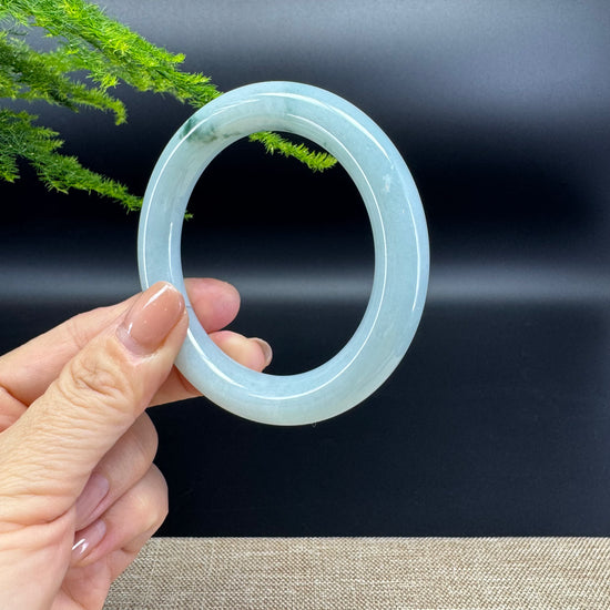 Genuine Burmese Green Jade Jadeite Bangle Bracelet (55.6mm)