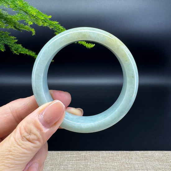 Genuine Burmese Yellow Green Jade Jadeite Bangle Bracelet ( 55.2mm )