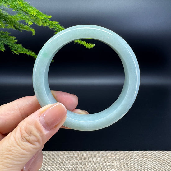 Genuine Burmese Yellow Green Jade Jadeite Bangle Bracelet ( 55.2mm )