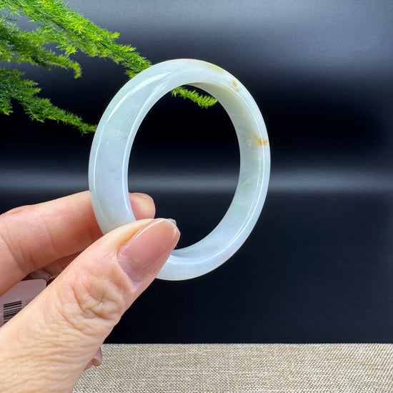Genuine Burmese Yellow Green Jade Jadeite Bangle Bracelet ( 55.9mm )