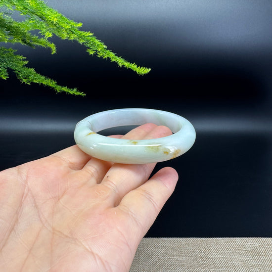 Genuine Burmese Yellow Green Jade Jadeite Bangle Bracelet ( 55.9mm )