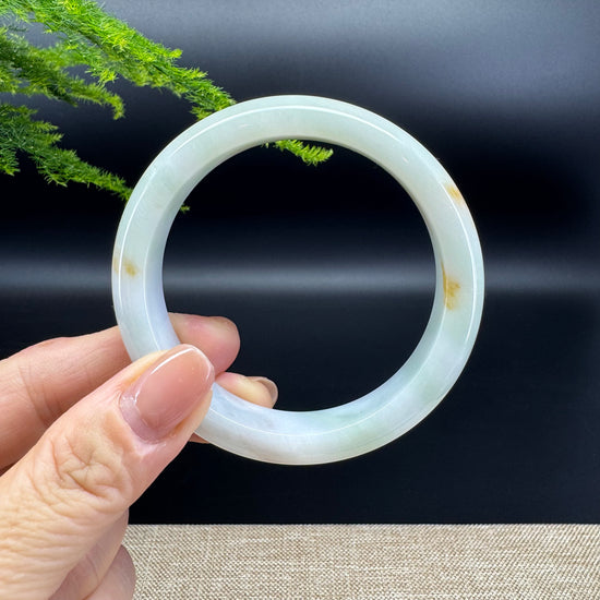 Genuine Burmese Yellow Green Jade Jadeite Bangle Bracelet ( 55.9mm )
