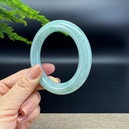 Genuine Burmese Icy Green Jade Jadeite Bangle Bracelet ( 55.9mm )