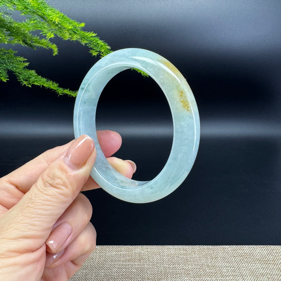 Genuine Burmese Yellow Green Jade Jadeite Bangle Bracelet ( 55.9mm )