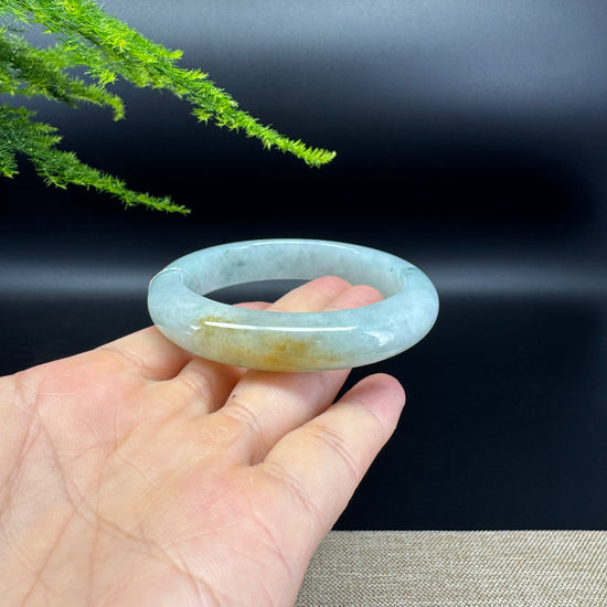 Genuine Burmese Yellow Green Jade Jadeite Bangle Bracelet ( 55.9mm )