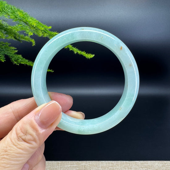 Genuine Burmese Icy Green Jade Jadeite Bangle Bracelet ( 55.9mm )