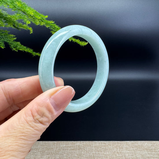 Genuine Burmese  Green Jade Jadeite Bangle Bracelet ( 55.4mm )