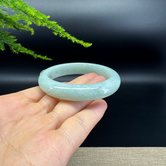 Genuine Burmese  Green Jade Jadeite Bangle Bracelet ( 55.4mm )