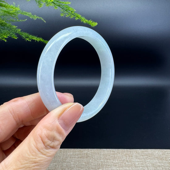 Genuine Burmese Icy Green Jade Jadeite Bangle Bracelet ( 55.6mm )