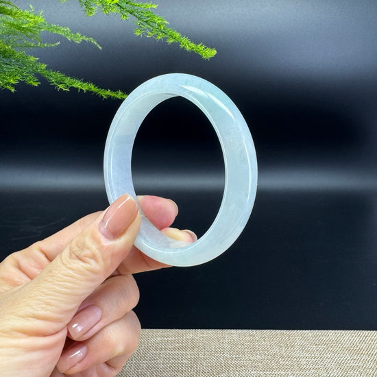 Genuine Burmese Icy Green Jade Jadeite Bangle Bracelet ( 55.6mm )