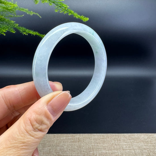 Genuine Burmese Icy Green Jade Jadeite Bangle Bracelet ( 55.6mm )