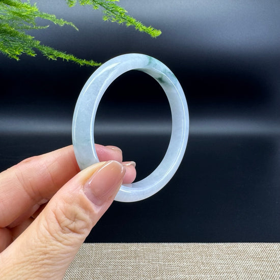 Genuine Burmese Green Jade Jadeite Bangle Bracelet ( 55.3mm )
