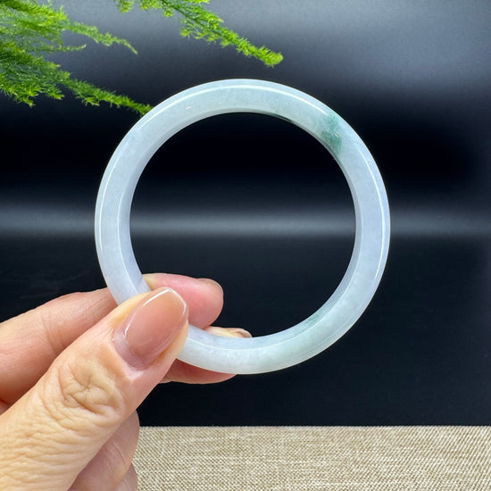 Genuine Burmese Green Jade Jadeite Bangle Bracelet ( 55.3mm )