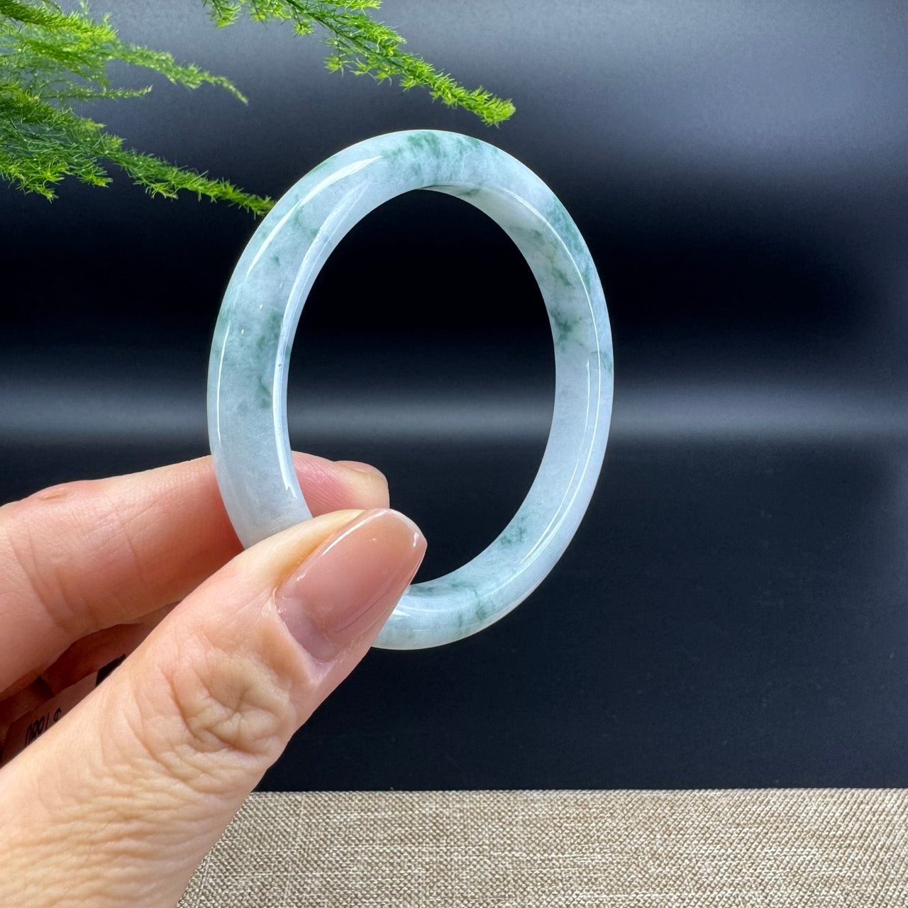 Genuine Burmese Green Jade Jadeite Bangle Bracelet ( 55.5mm )