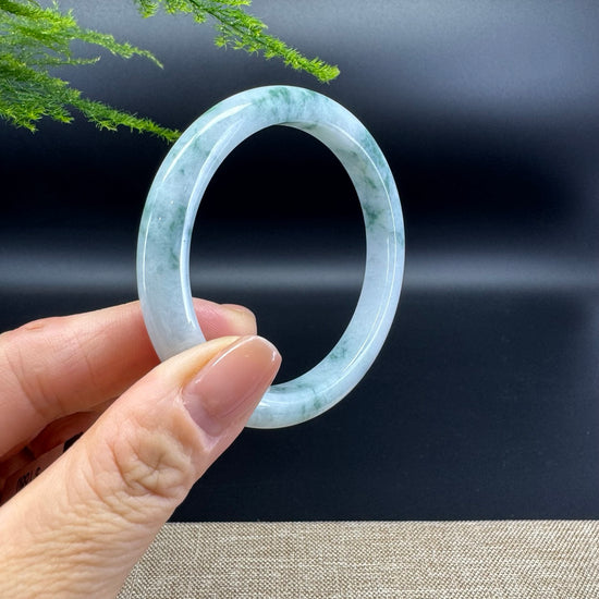 Genuine Burmese Green Jade Jadeite Bangle Bracelet ( 55.5mm )