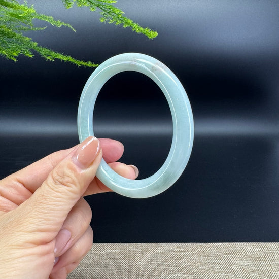 Genuine Burmese Green Jade Jadeite Bangle Bracelet ( 55.9mm )