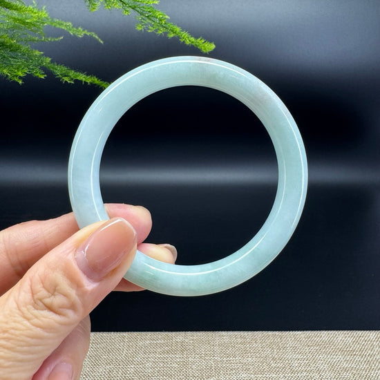 Genuine Burmese Green Jade Jadeite Bangle Bracelet ( 55.9mm )