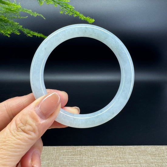 Genuine Burmese Icy Green Jade Jadeite Bangle Bracelet ( 55.5mm )