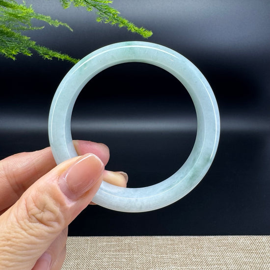 Genuine Burmese Green Jade Jadeite Bangle Bracelet ( 55.4mm )