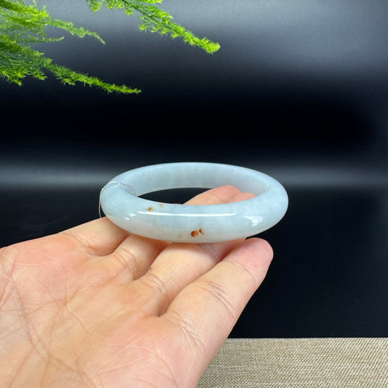 Genuine Burmese Icy Green Jade Jadeite Bangle Bracelet ( 55.9mm )
